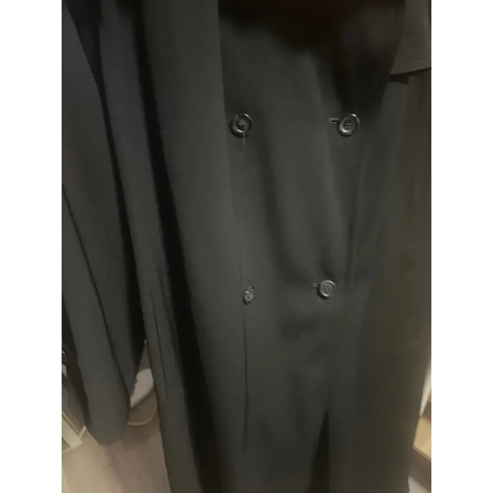 Vintage Gallery Woman Fully Lined Black Belted Trench Coat - Woman sz 22W - Picture 5 of 11